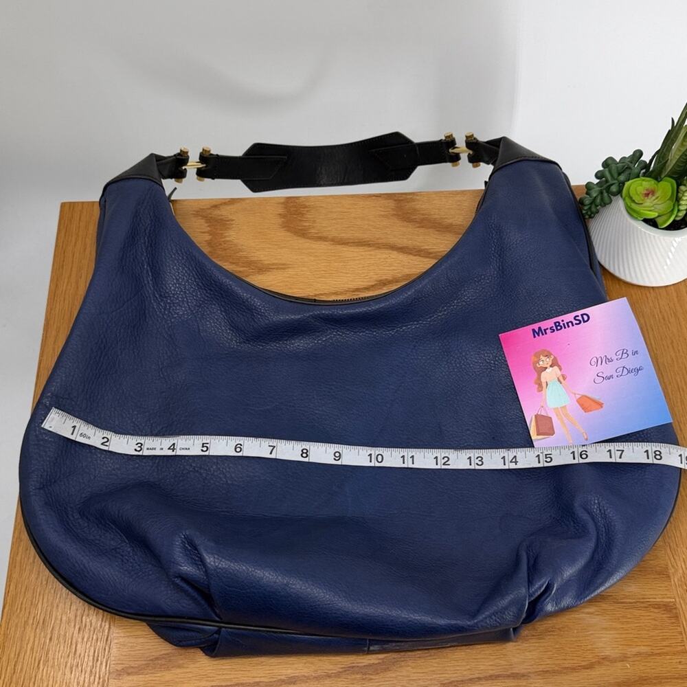 India Hicks Navy Isabella Hobo Bag - Picture 13 of 15